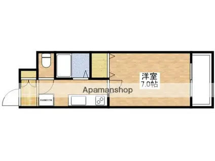 スカーレット江坂(1K/3階)の間取り写真