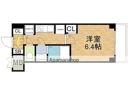 S-RESIDENCE江坂(1K/7階)の間取り写真