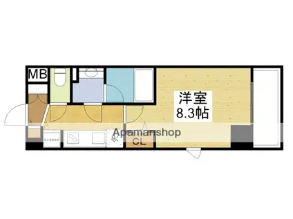 MDI.J ESAKA COURT(1K/9階)の間取り写真