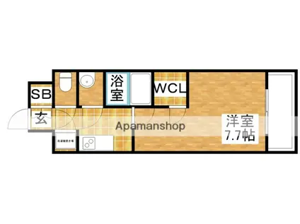 エスリード大阪グランゲート(1K/2階)の間取り写真