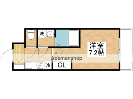 M-RESIDENCE新大阪GARDEN(1K/4階)の間取り写真