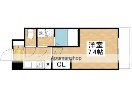 M-RESIDENCE新大阪GARDEN(1K/3階)の間取り写真