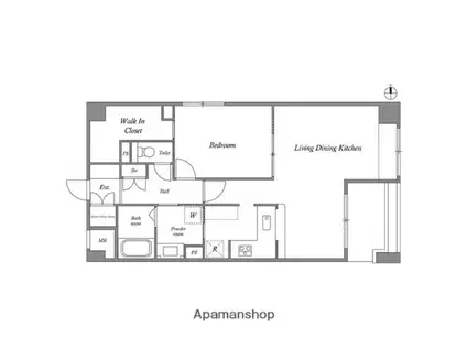 CASSIA江坂(1LDK/5階)の間取り写真