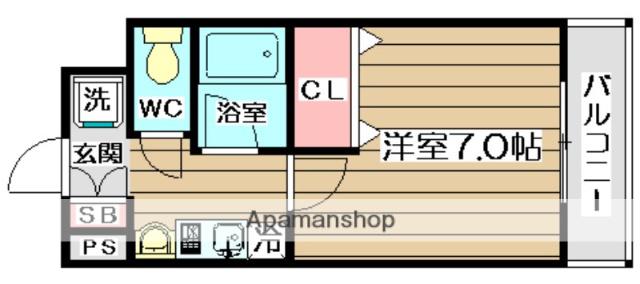 LAPUTA21(1K/2階)の間取り写真