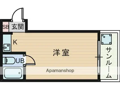 ベストレジデンス上新庄(ワンルーム/4階)の間取り写真