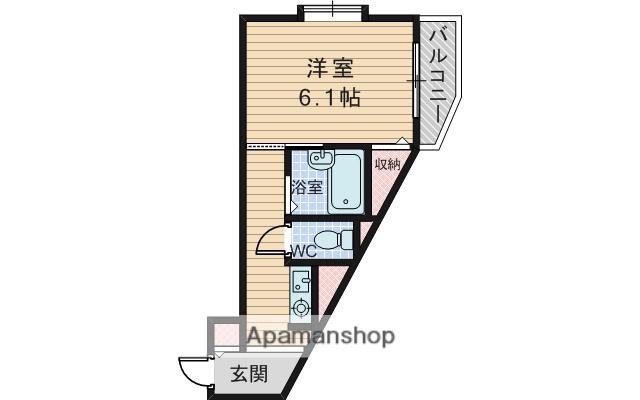 グローリー1(1K/2階)の間取り写真