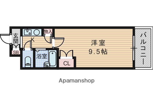 ルシェル新大阪(1K/3階)の間取り写真