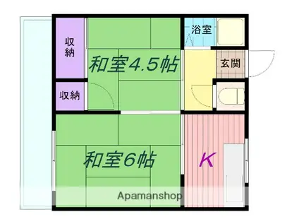 小西第一(2K/2階)の間取り写真