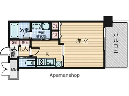 レジディア新大阪Ⅱ(1K/4階)の間取り写真