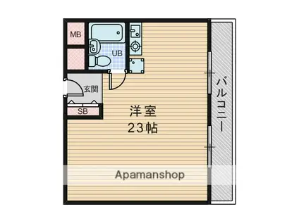 ボヌール豊中(ワンルーム/4階)の間取り写真