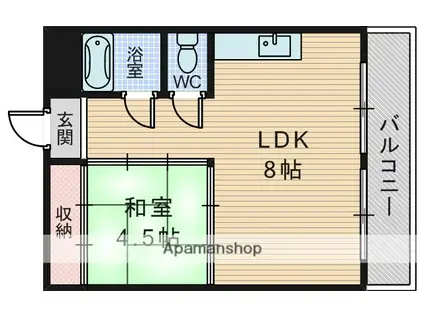 チサン第6新大阪(1LDK/10階)の間取り写真