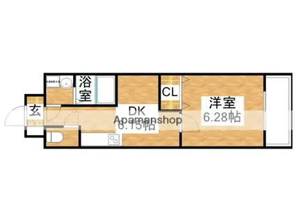 FACTORY-N(1DK/2階)の間取り写真