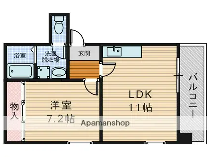 クリアコートU・PART3(1LDK/1階)の間取り写真