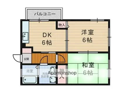 グレース曽根(2DK/3階)の間取り写真