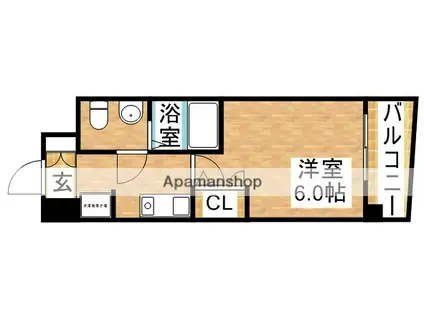 SEST新大阪(1K/7階)の間取り写真