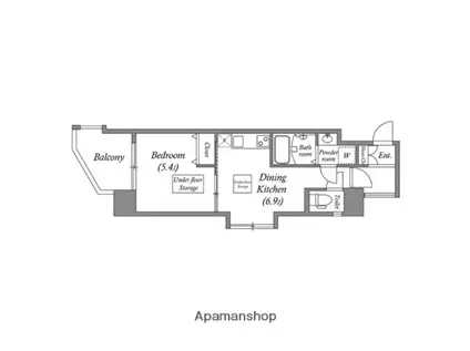 GRAMERCY JUSO-HIGASHI 1ST(1DK/8階)の間取り写真