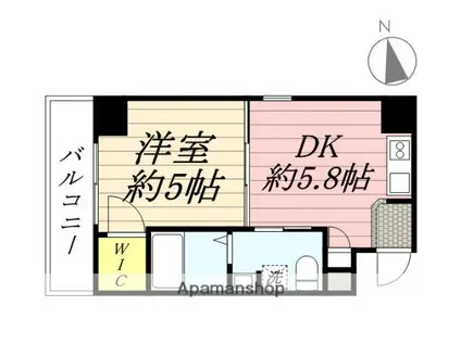 DEMAIN APM(1DK/2階)の間取り写真