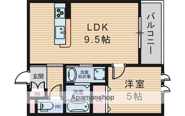 レジデンスシーズ2(1LDK/1階)の間取り写真