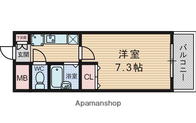 スマートコート菅原(1K/4階)の間取り写真