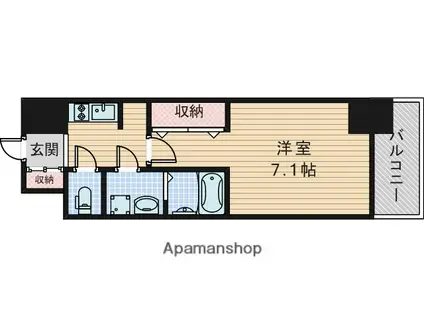 S-RESIDENCE三国ウエスト(1K/9階)の間取り写真
