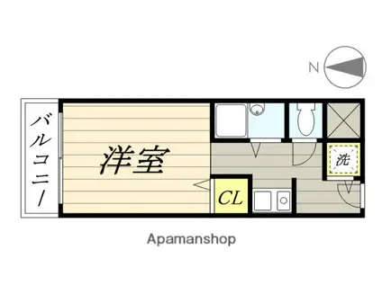 YSAPARTMENT(1K/2階)の間取り写真