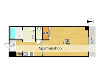 ROYALQUEENSPARK江坂(1K/2階)の間取り写真