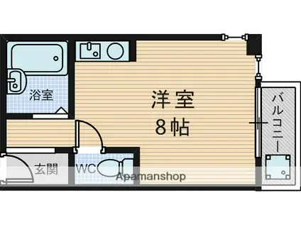 エルメゾン中桜塚(ワンルーム/3階)の間取り写真