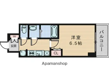 アルティザ江坂(1K/9階)の間取り写真