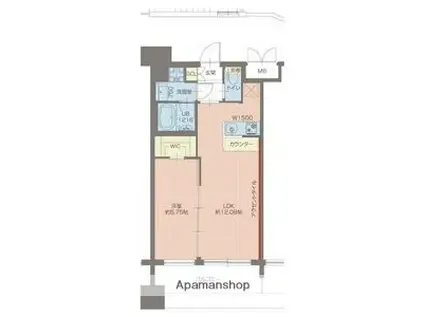 プレジオ東三国(1LDK/5階)の間取り写真