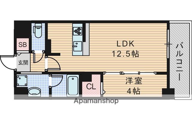 サンセール江坂(1LDK/3階)の間取り写真