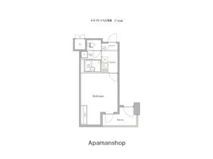 エルプレイス江坂3(1K/12階)の間取り写真