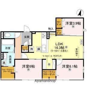CASA. FILANTE V(3LDK/1階)の間取り写真