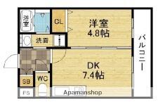 PROSPER KNOWLEDGE BASE(1DK/4階)の間取り写真