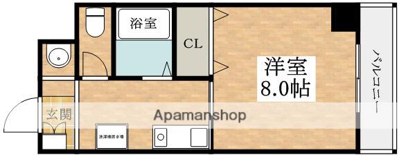 クリスタルマンション(1K/1階)の間取り写真