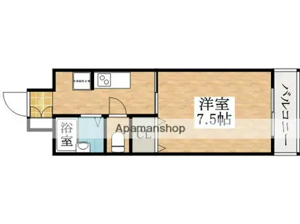 HIYORI-Ⅱ(1K/2階)の間取り写真