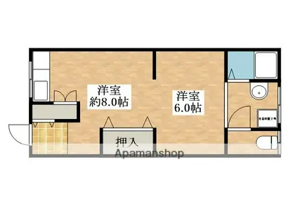 ヒンメルハイム(1DK/2階)の間取り写真