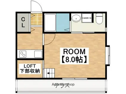 ボルドーコート(1K/1階)の間取り写真