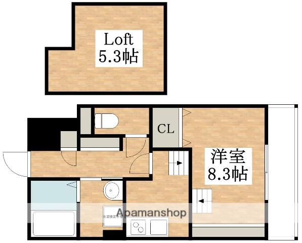 あんしん住道矢田(ワンルーム/1階)の間取り写真