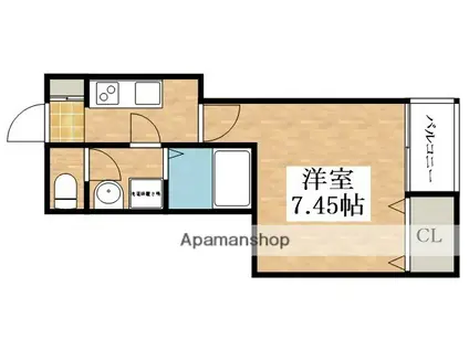 FSTYLE 東新町(1K/1階)の間取り写真