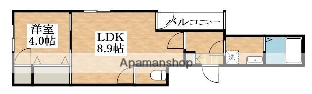 F ASECIA CROWN(1LDK/3階)の間取り写真