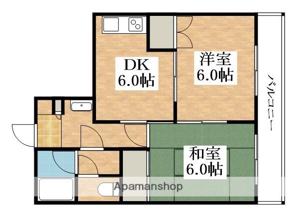 コートエムアール(2DK/2階)の間取り写真