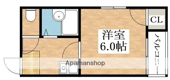 プレジデント鷹合(1K/2階)の間取り写真