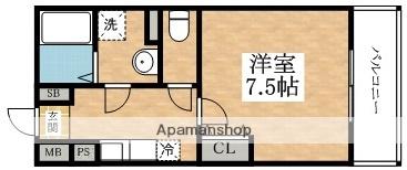 EXハイツ東新町Ⅲ(1K/1階)の間取り写真