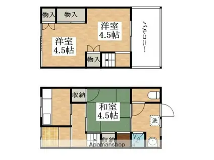 天美東9丁目(2K)の間取り写真