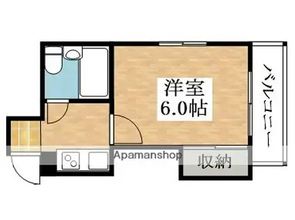 ルーモ矢田Ⅲ(1K/3階)の間取り写真