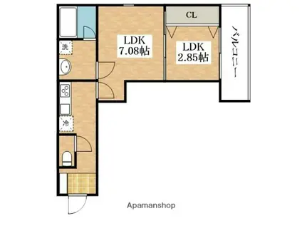 FSTYLE天美東8丁目(1LDK/3階)の間取り写真