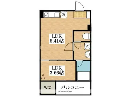 FSTYLE天美東8丁目(1LDK/2階)の間取り写真