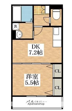 シャーメゾン北花田(1DK/1階)の間取り写真