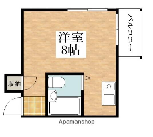 河本マンション(1K/2階)の間取り写真
