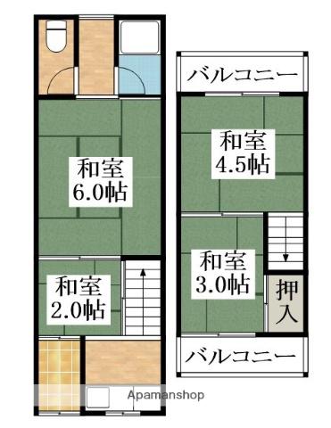 天美南2丁目テラスⅡ(4K)の間取り写真